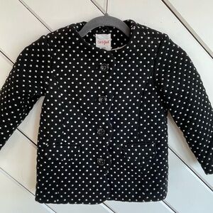 Cat & Jack Black Polka Dot Kids Pea Coat